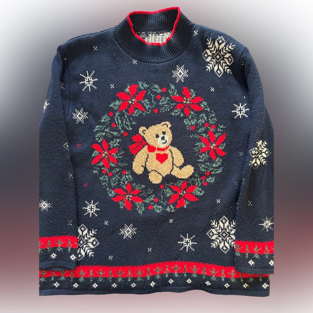 Vintage Nutcracker Bear Holiday Sweater - Picture 2 of 5